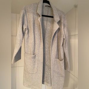 Grey Medium Length Coat